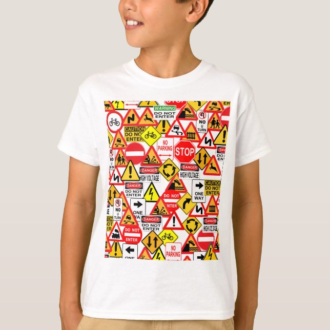 Traffic signs shirt - choose style & color (Front)