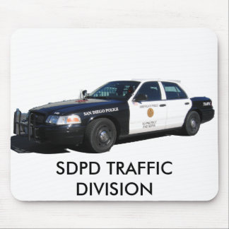 Traffic Slicktop, SDPD TRAFFIC DIVISION Mouse Mat