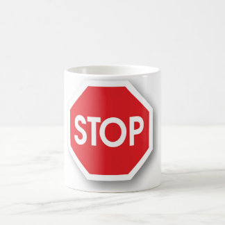 Traffic stop sign (infrastructure road works) coffee mug