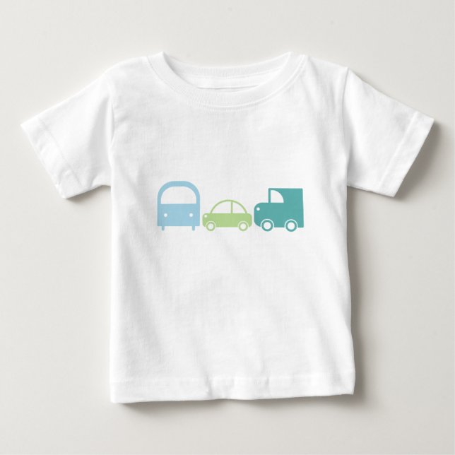 Traffic Tee in Soft Blues and Greens (Front)
