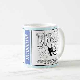 Traffic Warden Cartoon. Add Name of Your Choice Coffee Mug