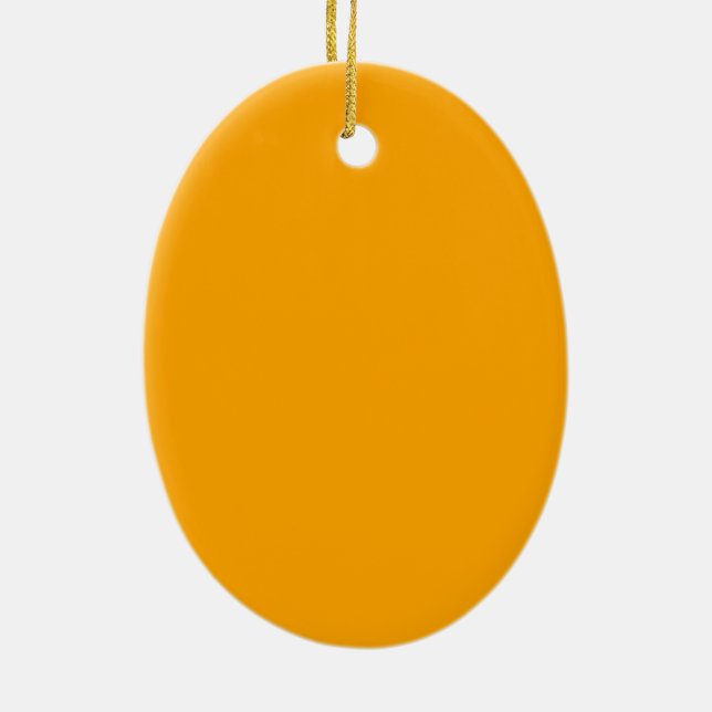 Traffic Yellow Accent You Can Customise Ceramic Tree Decoration (Back)