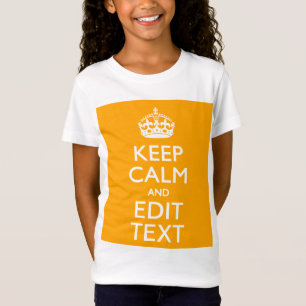 Traffic Yellow Background Keep Calm And Your Text T-Shirt