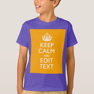 Traffic Yellow Background Keep Calm And Your Text T-Shirt