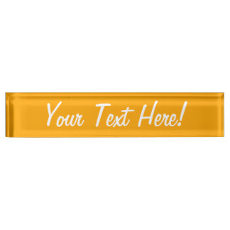 Traffic Yellow Decor You Can Customise Nameplate