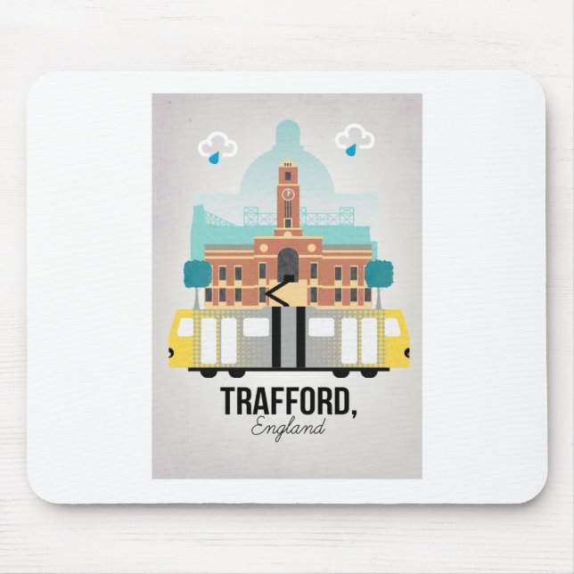 TRAFFORD, MANCHESTER MOUSE MAT (Front)