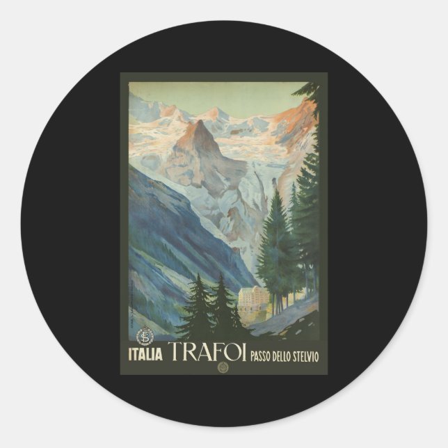 Trafoi Passo dello Stelvio Classic Round Sticker (Front)