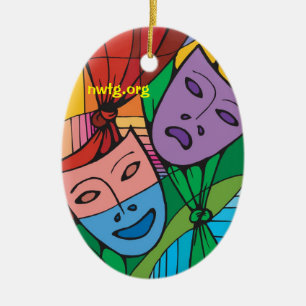 Tragedy and Comedy Theatre Symbol Ornament
