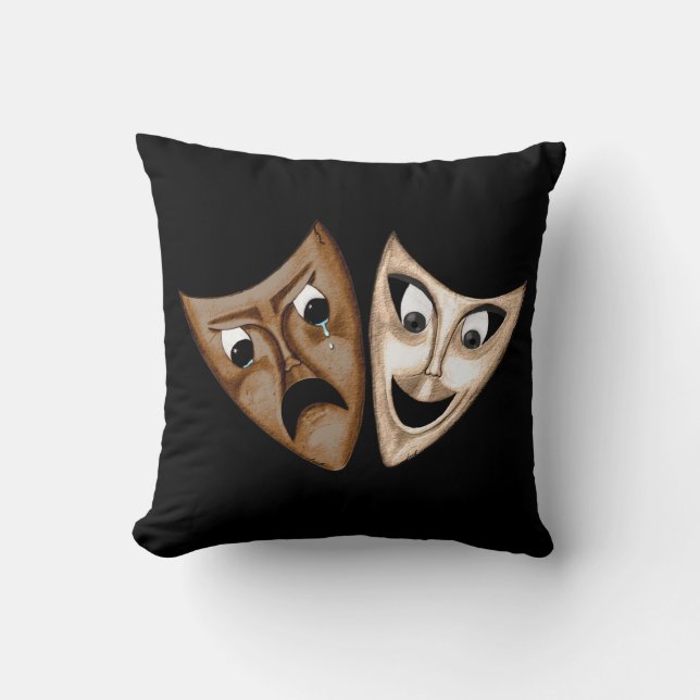 Tragedy & Comedy Cushion (Front)