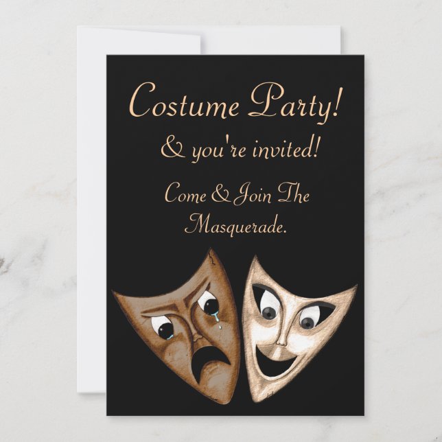 Tragedy & Comedy Invitation (Front)
