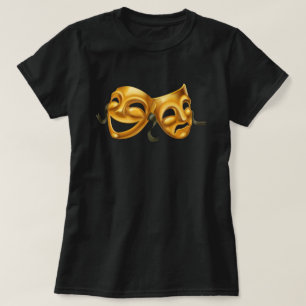 Tragedy Comedy Theatre golden T-Shirt