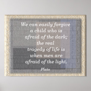 Tragedy of Life - Plato quote - art print