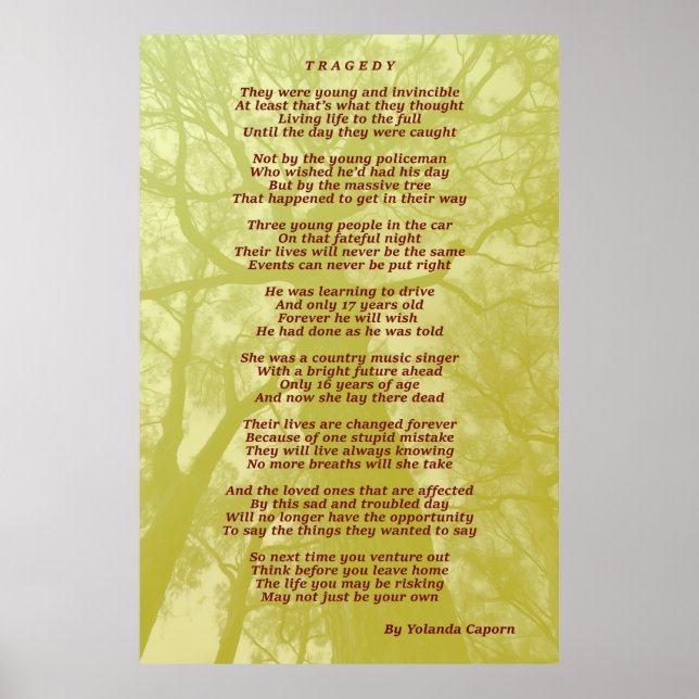 Tragedy Poster (Front)