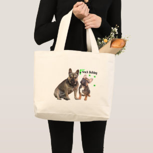 Tragetasche Französische Bulldogge Jumbo Beutel Large Tote Bag