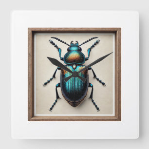 Tragiscoschema beetle 120924IREF244 - Watercolor Square Wall Clock
