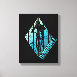 Trail Biking Downhill Mountain Biker Canvas Print