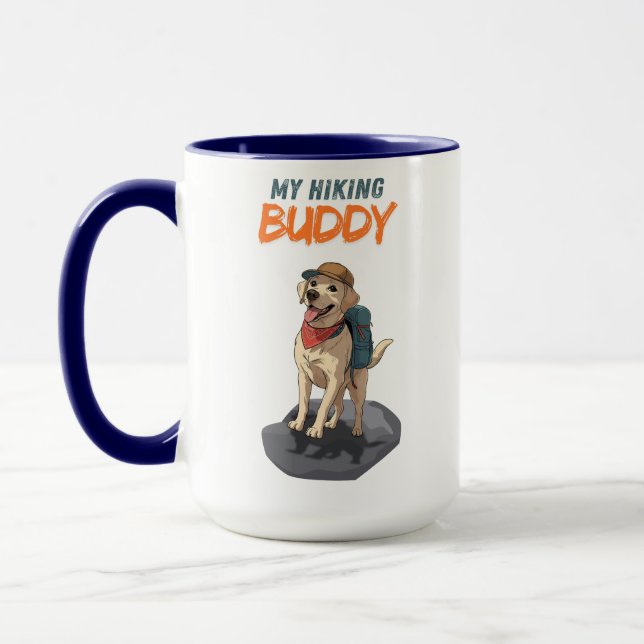 Trail Buddy – Hiking Labrador Adventure Mug (Left)