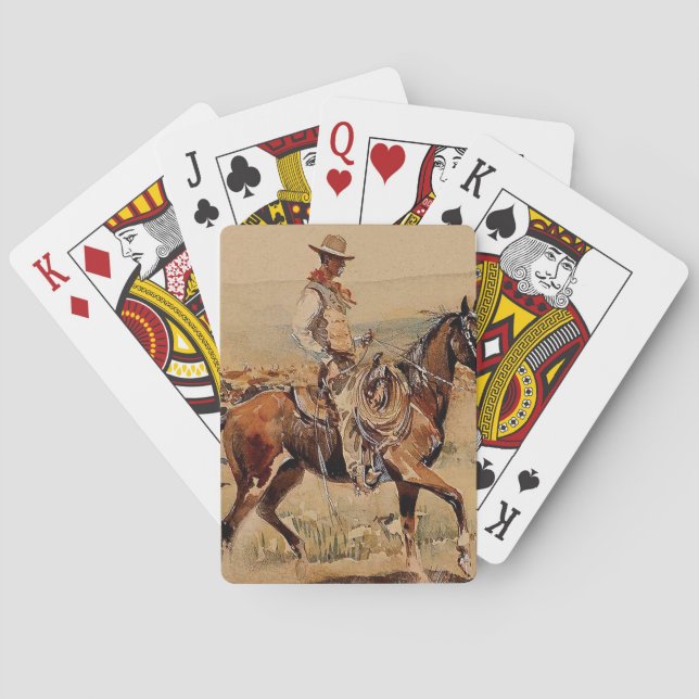 “Trail Drive”  2 Western Art by Edward Borein Playing Cards (Back)