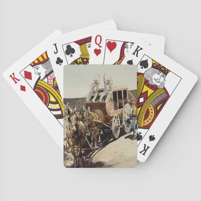 “Trail Drive” Western Art by Edward Borein Playing Cards (Back)