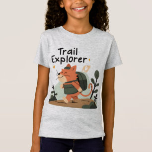 Trail Explorer Cat – Kids Adventure Tee