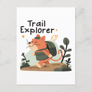 Trail Explorer Cat – Postcard