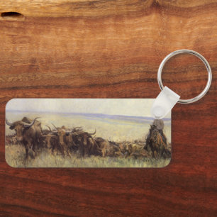 Trail Herd to Wyoming by WHD Koerner Key Ring