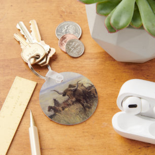 Trail Herd to Wyoming by WHD Koerner Key Ring