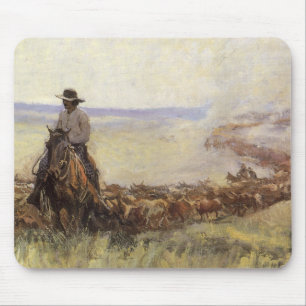 Trail Herd to Wyoming by WHD Koerner Mouse Mat