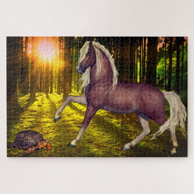 Trail Horse Sun Jigsaw Puzzle (Horizontal)