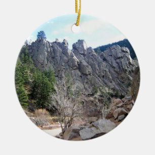 Trail in Jefferson County, Colorado Ceramic Tree Decoration