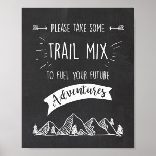 Trail mix Bar Sign Adventure table sign Birthday