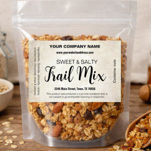 Trail Mix Customisable Homemade Label CK003bgrre