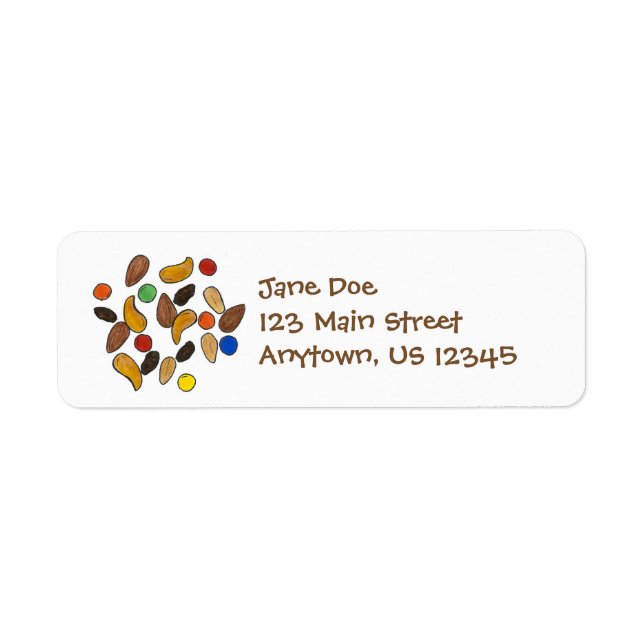 Trail Mix Snack Return Address Labels (Front)