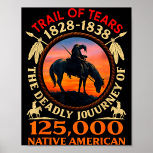 Trail Of Tears 1828-1838 Native American History I Poster