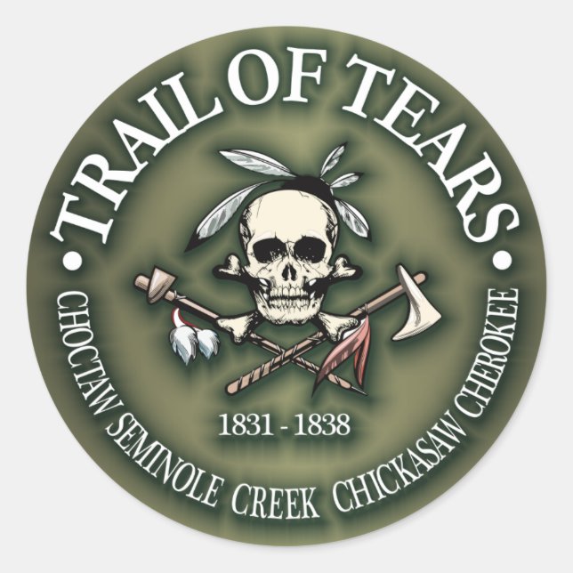Trail of Tears Classic Round Sticker (Front)