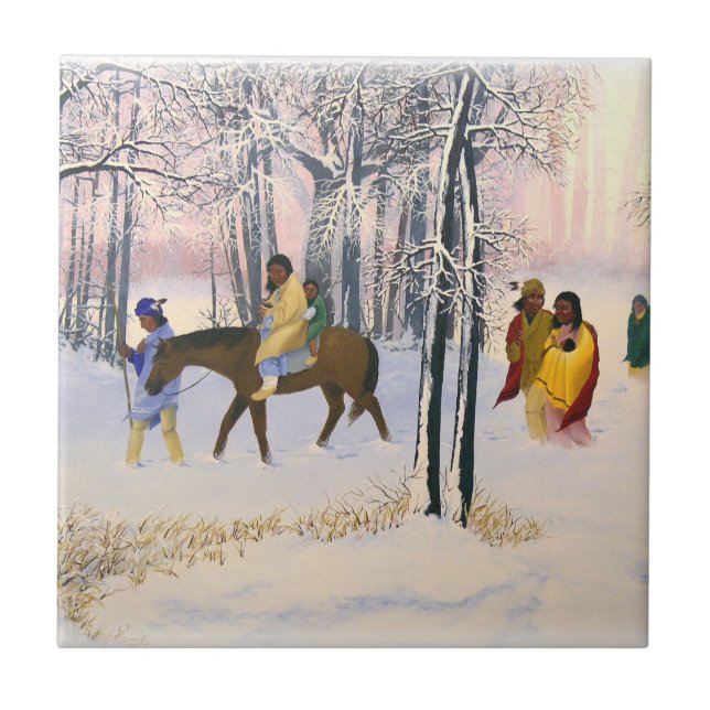 Trail of Tears Fine Art Ceramic Tile (Front)