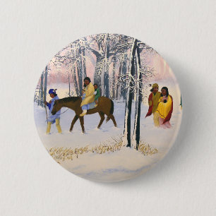 Trail of Tears Fine Art custom buttons. 6 Cm Round Badge
