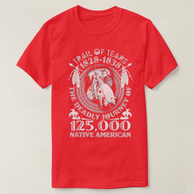 Trail Of Tears The Deadly Journey 125000 Native Am T-Shirt (Design Front)