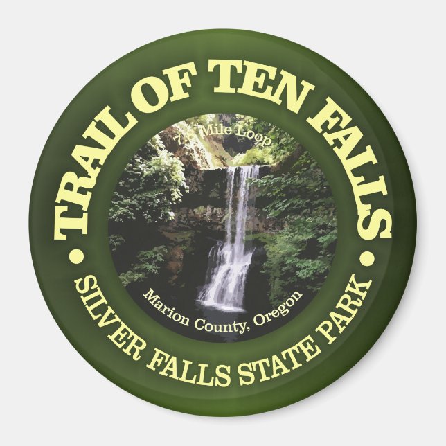Trail of Ten Falls (rd) Magnet (Front)