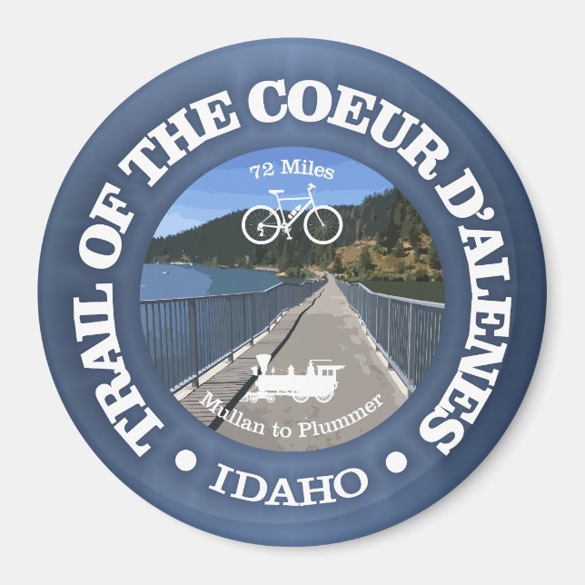 Trail of the Coeur d'Alene (cycling c) Magnet (Front)