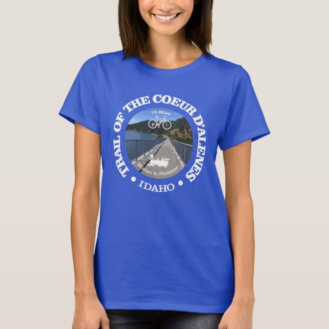 Trail of the Coeur d'Alene (cycling c) T-Shirt (Front)