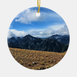 Trail on Mount Howard, OR Ceramic Tree Decoration