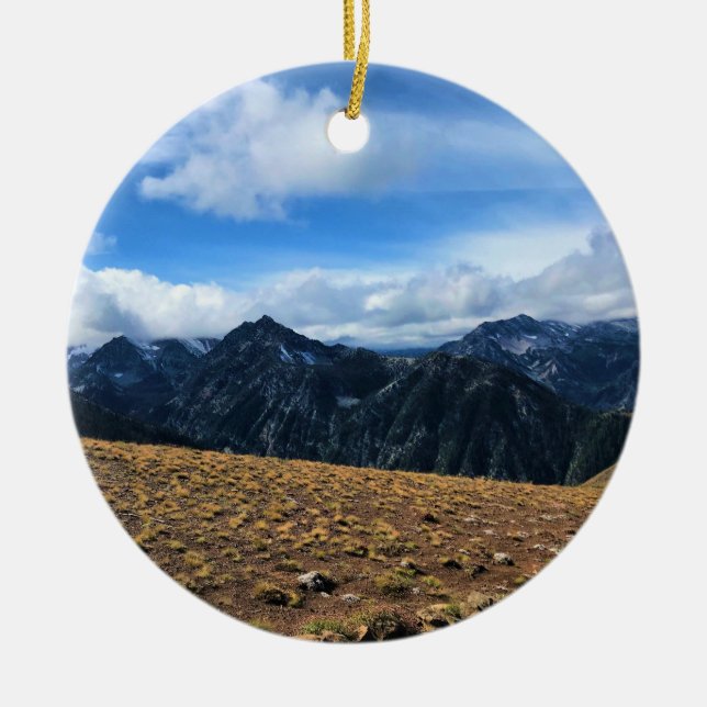 Trail on Mount Howard, OR Ceramic Tree Decoration (Front)