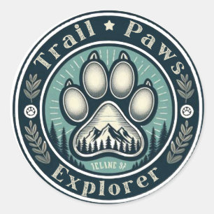 Trail Paws Explorer Sticker