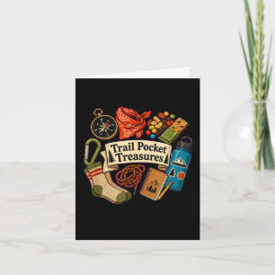 Trail pocket treasures hiking funny women men card
