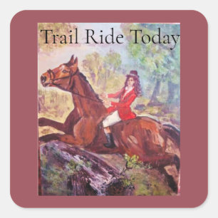 trail ride today sticker for horse journals