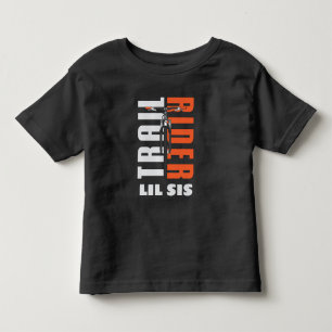 Trail Rider Biker Lil Sis Custom Family Cyclist Toddler T-Shirt