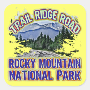 Trail Ridge Road Rocky Mountain National Park Square Sticker