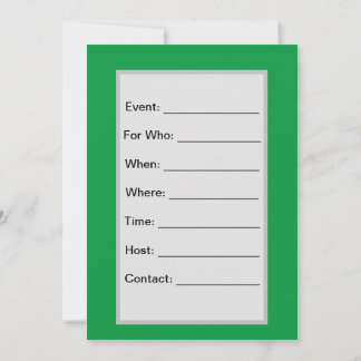 Trail Riding 8 Flat Invitation, Size: 5" x 7" Invitation