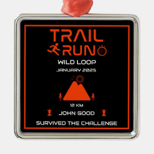 Trail Run Competition Award Metal Tree Decoration
